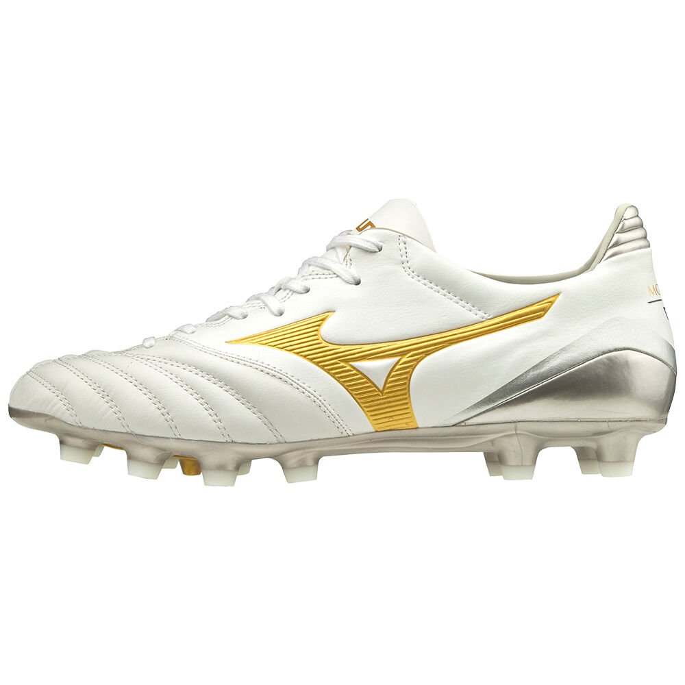 Mizuno Women's Football Boots White/Gold Morelia Neo KL II Shoes - P1GA205450